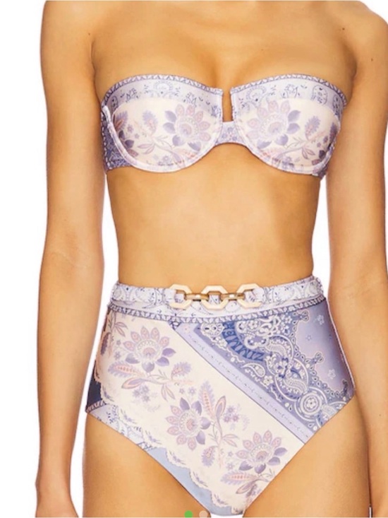 Zimmermann Other - Zimmermann Lavender Floral Bandeau Bikini Set